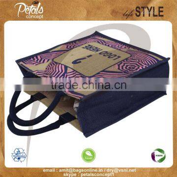 PP Laminated Jute Tote Bag With Padded Rope Handle photo-4