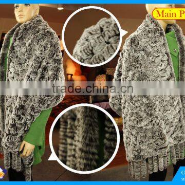 High Quality Knitted Rex-Rabbit Scarf photo-3