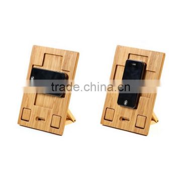 Aonong bamboo tablet trestle/Customized bamboo stands for tablet or handphone