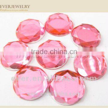 Big Stock for Acrylic Rhineston Flat Back Round 18mm and 20mm,hot pink,lt.purple,clear