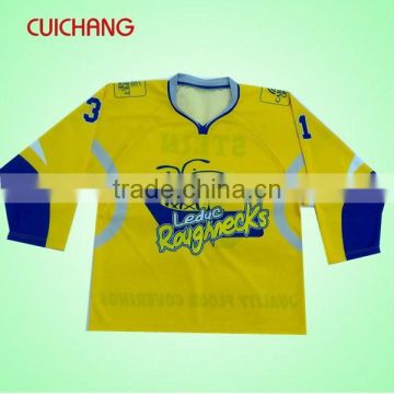 Sublimated hockey jerseys &custom ice hockey jersey&long sleeve jersey cc-036