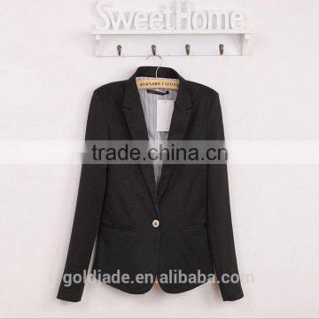2016 Hot Sale Women Elegant Ladies Fashion Blazer Design ,Pure Colour Pink Women Blazer photo-6