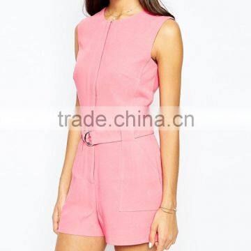 2015 Fashionable Hot Sale OEM Customized D-Ring Belted Women Romper photo-3