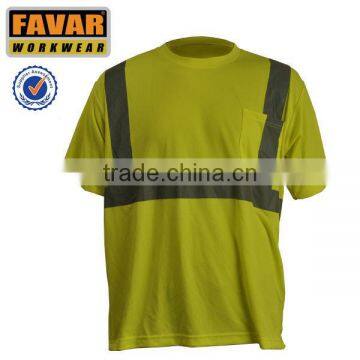 Hi vis safety polo shirt with 3M reflective tape