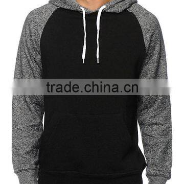 Custom hooded raglan mens sweatshirt