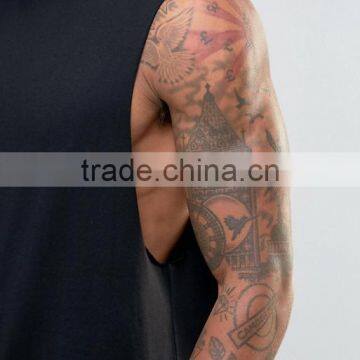 Best Price High Quality New Design Summer Cool Custom Black Gym Wear Comfortable Cotton Polyester Casual Men's Sport Tank Tops photo-3
