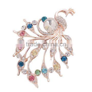 Wholesale Fashion Apparel Accessories Peacock Shape Lady Brooch photo-4