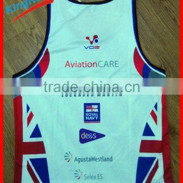 OEM High Quality Sublimation Printing Running Clothing Sports Wear Singlet on Sale photo-3