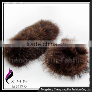 CUFF-2D Cute And Lovely Mongolian Raccoon Fur Fur Cuff / Bracelet