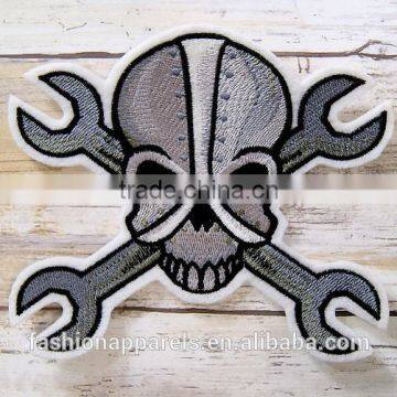 Custom High Quality Embroidered Creative Skulls Patch for Clothes Embroidery Patch Made in China Choose Size/color photo-4