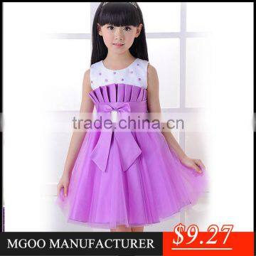MGOO New Arrival Casual Baby Girl Satin Dresses Foshan Girl Dresses Sweet Korea Style Dresses MGT028-1 photo-2