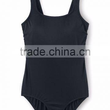 Simple Scoop Neck And Back Swimsuit Customizable Lower Cut Leg Opening Fully Lined Swimwear Womens One Piece Swimsuit Lining photo-4