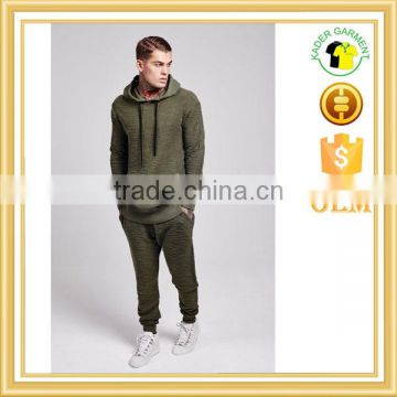 Hot sale khaki tracksuit popular flannel tracksuit pullover sweatsuit