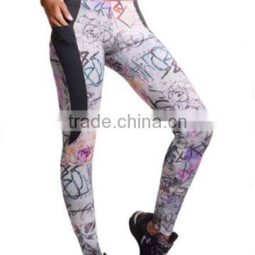 2017 Low Moq Custom Female Leggings Sublimation Printing Custom High Quality Seamless Yoga Pants