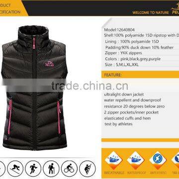 2017 Hot Style High Quality Duck Down Vest with Factory Price