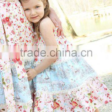 2017 Printed Matching Mother Daughter Clothes Plus Size Maxi Dress photo-4