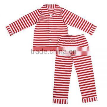 2017 clothing kids stripe pajamas cotton children Christmas pajamas