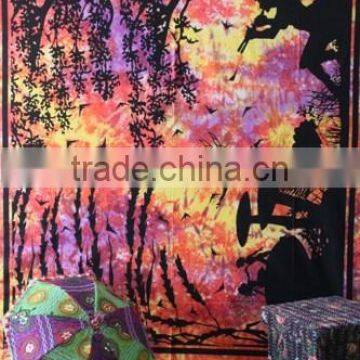 Hippie Tapestry Mandala Tapestry Wall Hanging Blue Colour photo-2