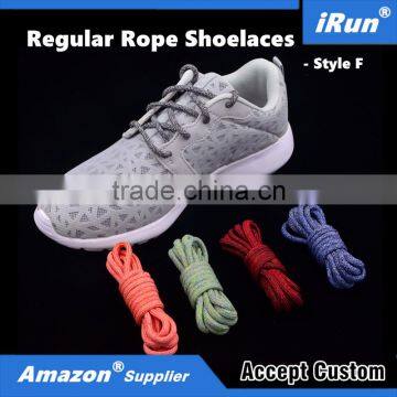 New Style Fleck Regular Rope Hiking Marathon Sports Shoes Laces - 130 CM Long Yeezy Shoes Thick Round Strings - Accept Custom