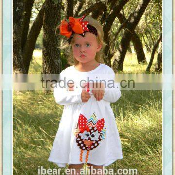 Baby dress girls cotton frock designs boutique clothes thanksgiving day persnickety remake children's clothing wild turkey dress