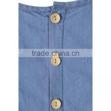 New Design Children's Skirt , Classic Round Neck Pure Light Blue Child Dress photo-6