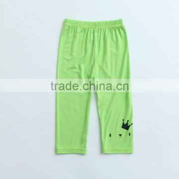 Wholesales Spring Cotton Printing Girls Children Elastic Leggings photo-2