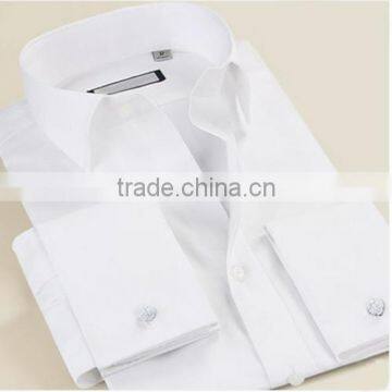 2017 Gentlemen Style French Cuff Open-neck Men Dress Shirt photo-2