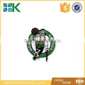 Wholesale garment basketball boy iron-on embroidered patch emblem badge