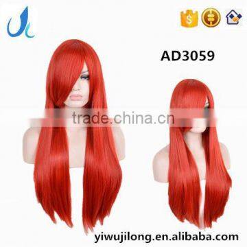 High quality Red long straight wig cosplay wig,long silver cosplay wigs