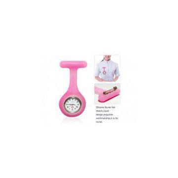 Effective Infection Control 1 ATM or 3 ATM Water Resistant Pink Nurse Fob Watch