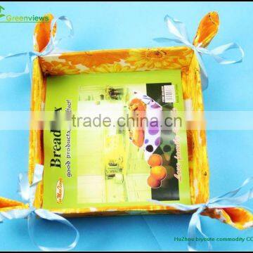 Vegetable Fruit Foldable Polyester Washing Basket Draining Strainer Basket Colorful Paper String Storage Basket Box photo-3