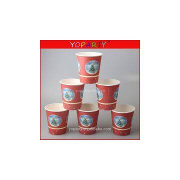 customized chirstmas design POLKA DOTS Disposable Cafe COFFEE Paper Hot Tea/ Coffee Cups 8oz 250ML