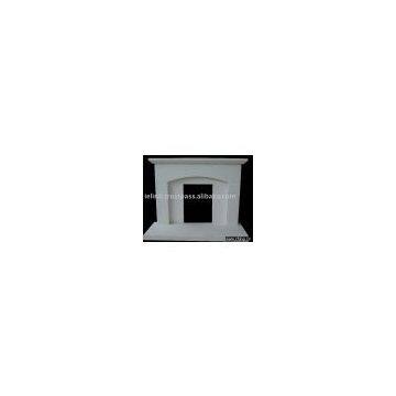 Natural White Marble Fireplace