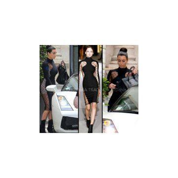 SHEER SIDE BODYCON DRESS photo-1