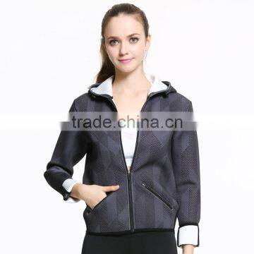 Wholesale Womens Outdoor Yoga Sports Hoodies Fitness Gym Jacket