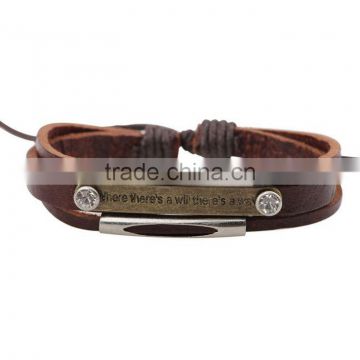 Snap Button Jewelry Snap Plain Leather Bracelet