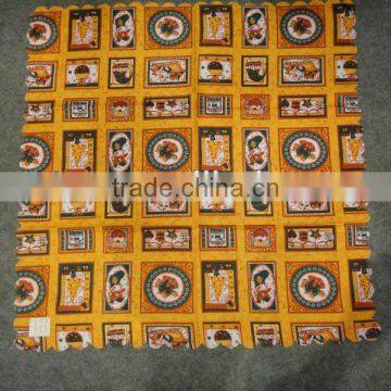 christmas orange ground printed table cloth