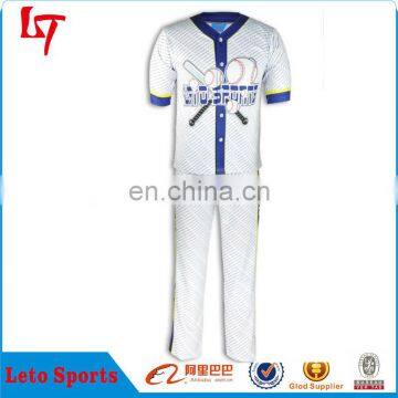 2016 OEM custom design baseball uniforms with top quality