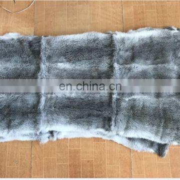 Factory wholesale raw or dyed color real rabbit fur skin plate