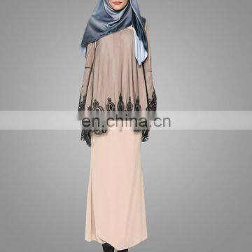 2017 Malaysai Baju Kurung Fashion Style Suit High Quality Lace Designs Islamic Clothing Elegant Muslim Women Kebaya Online photo-2