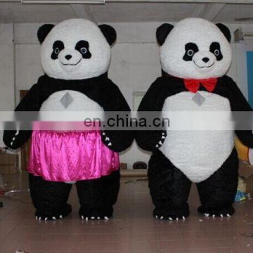 3 meter high boy and girl inflatable panda costume for wedding mascot costume