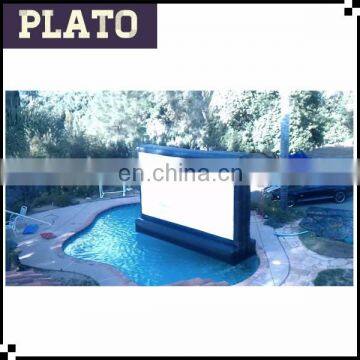 Inflatable floating projection movie screen for swimming party event