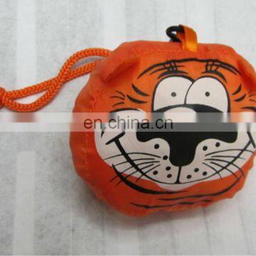 customized shopping bag cartoon tiger shopping bags foldable with pouch