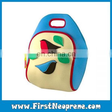 Colorful Pretty Birds Neoprene Lady Lunch Tote Bag