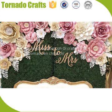 2017 Wholesale Amazing Artificial Pink White Paper Flower for Wall Wedding Decoration photo-4