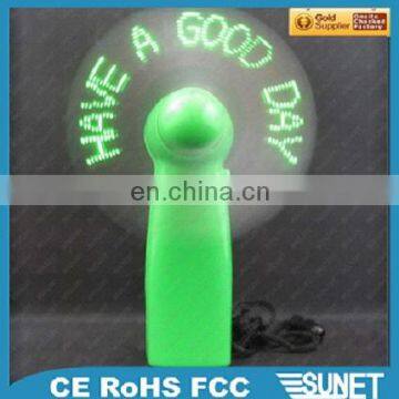 personalized programmable shining message led mini fan manual