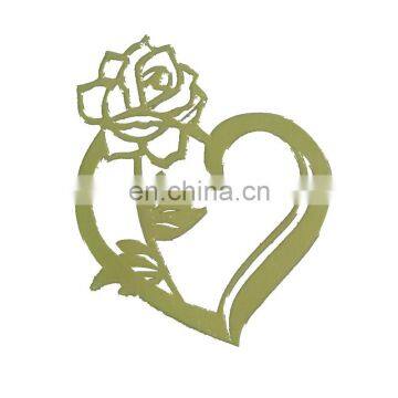 custom golden metal rose logo for crafts