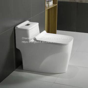 Chinese ceramic one piece wc toilet dual flush valve