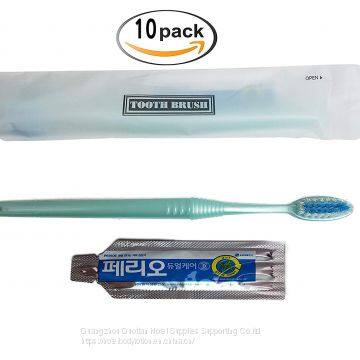 Disposable Toothbrush With Toothpaste Individually Wrapped 10pack