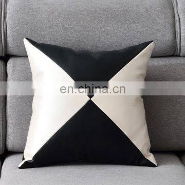 Home Luxury Throw Pillow Case Waterproof PU Leather Cushions Covers photo-2